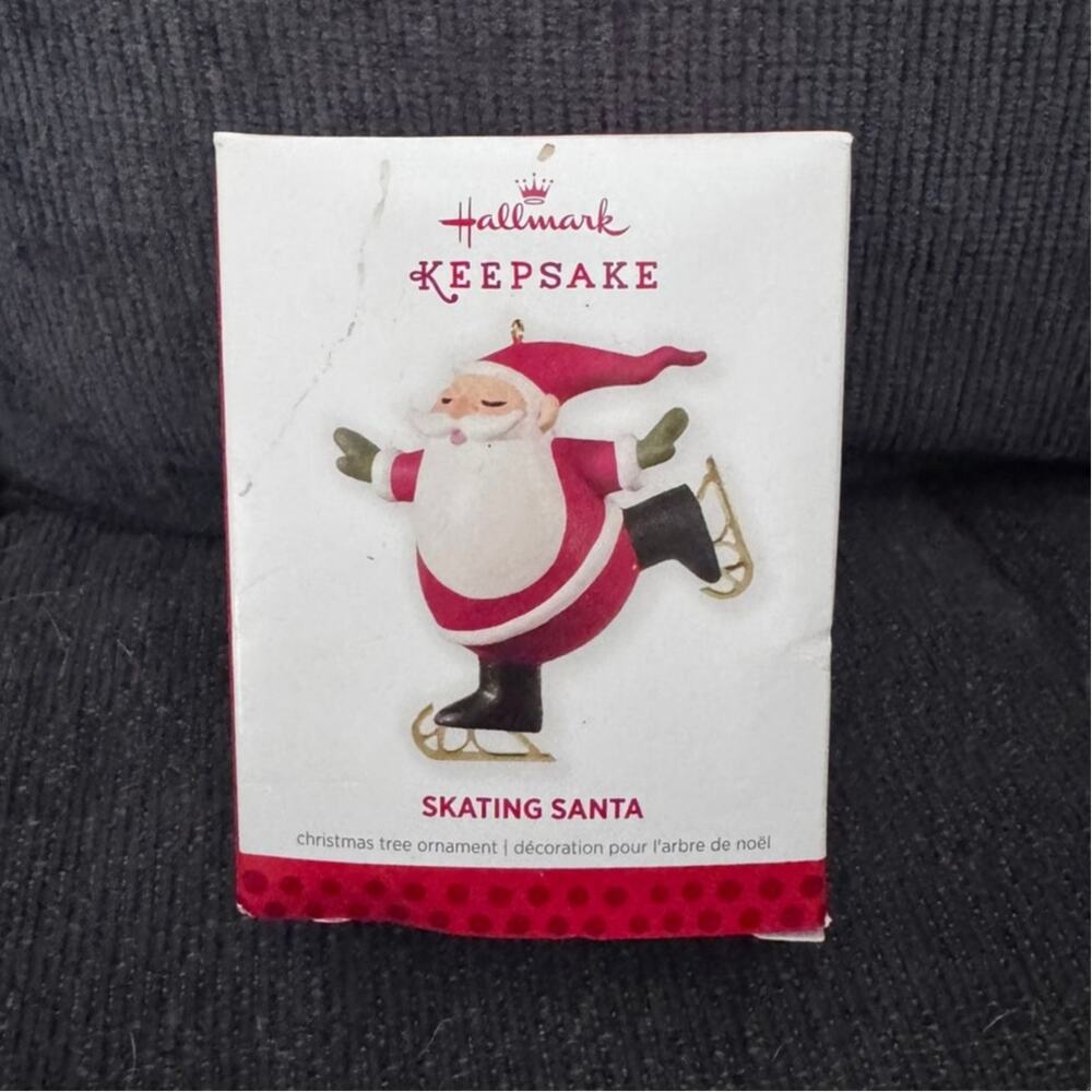 2013 Ice Skating Santa Claus Christmas Hallmark Keepsake Ornament